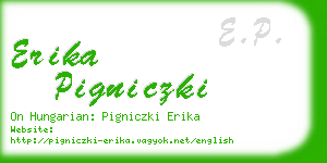 erika pigniczki business card